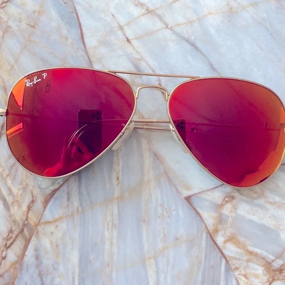 Ray-Ban Aviator Sunglasses Mirror Large 3025 Orange 58-14‎